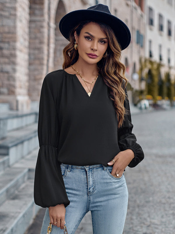 RAE-DAZZLE Loose Autumn & Winter V-Neck Top