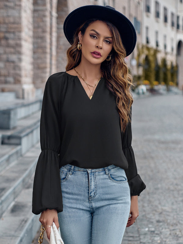 RAE-DAZZLE Loose Autumn & Winter V-Neck Top