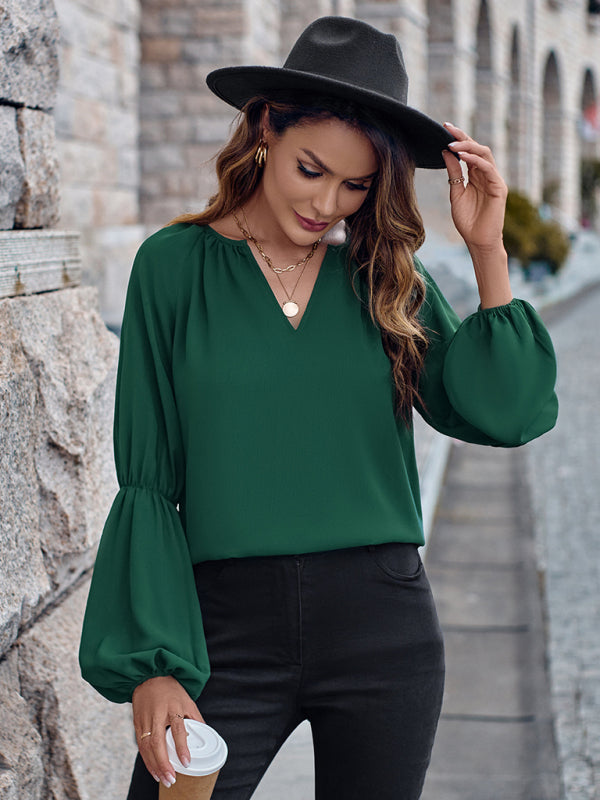 RAE-DAZZLE Loose Autumn & Winter V-Neck Top