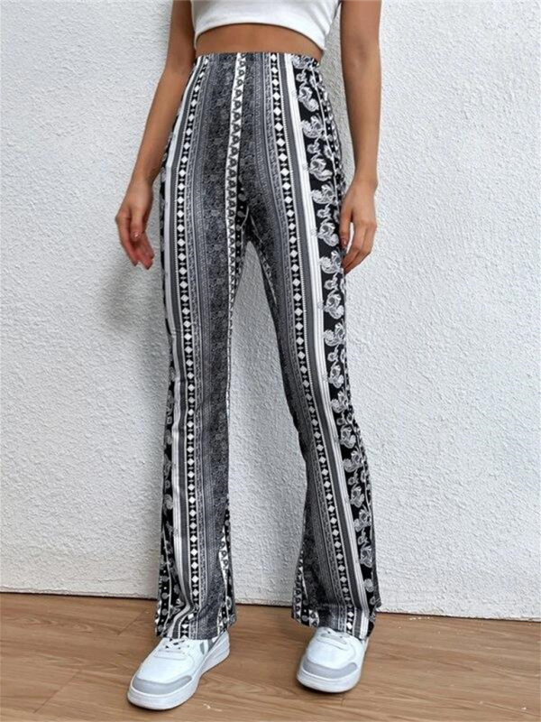 RAE-DAZZLE Boho Printed Skinny Casual Pants