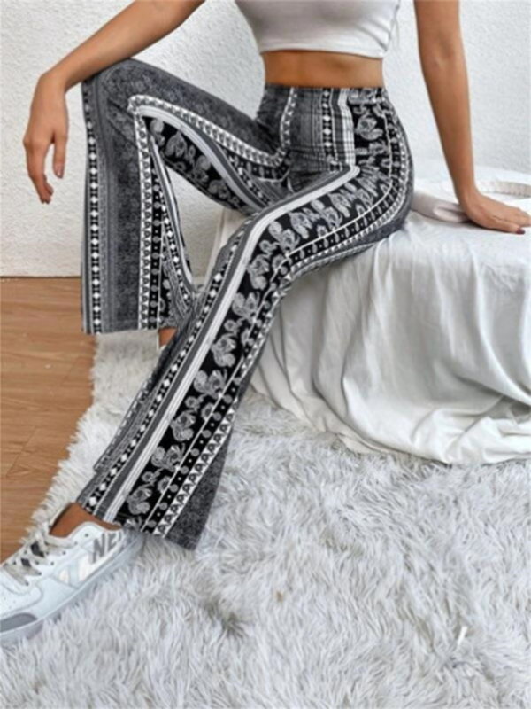 RAE-DAZZLE Boho Printed Skinny Casual Pants