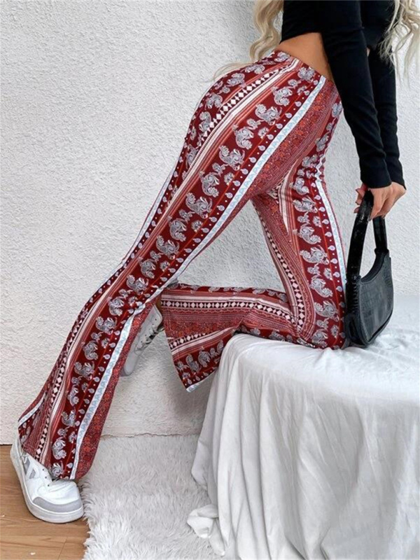 RAE-DAZZLE Boho Printed Skinny Casual Pants