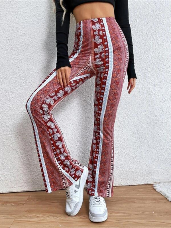 RAE-DAZZLE Boho Printed Skinny Casual Pants