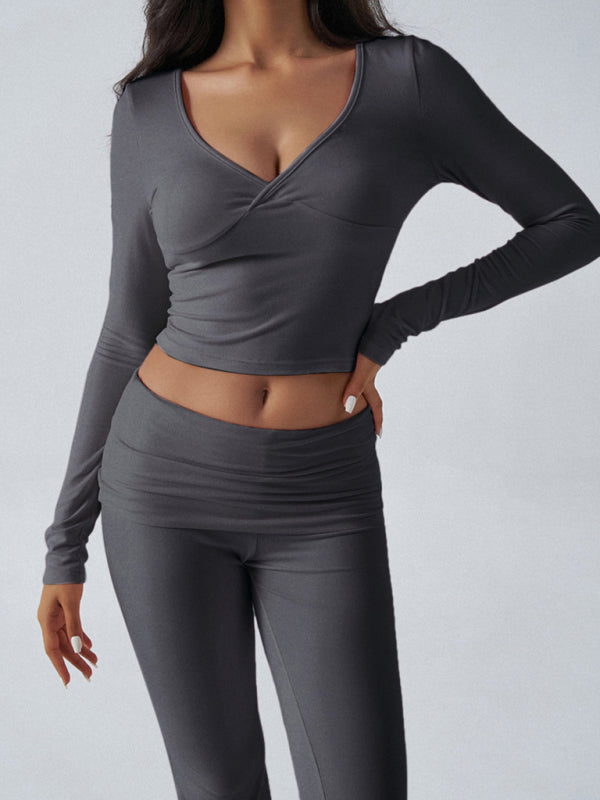 RAE-DAZZLE Yoga Knit Two-Piece Sportswear Set