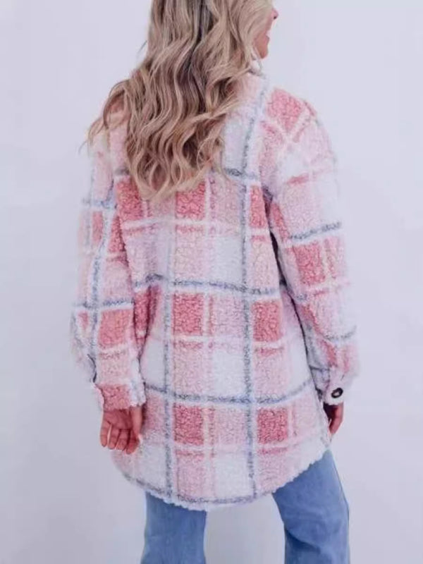 RAE-DAZZLE Plaid Warm Lapel Jacket Coat