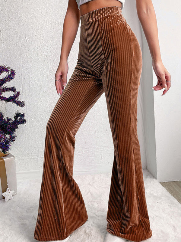 RAE-DAZZLE High-Waist Corduroy Flared Pants